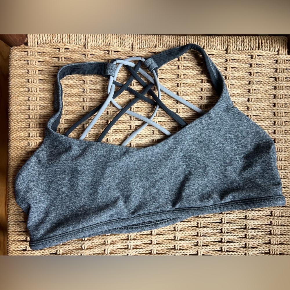 Lululemon Strappy Back Sports Bra | Heather Gray | Size Tag Missing | Fits XL